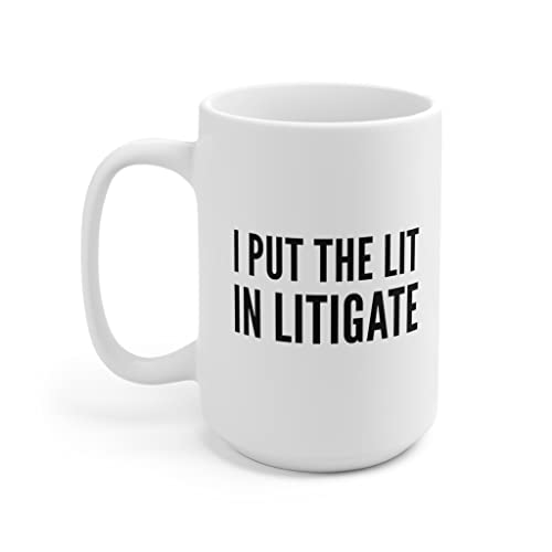 Panvola I Put The Lit In Litigate Lawyer Gift Attorney Law Student Teacher Ceramic Coffee Mug White Novelty Drinkware (15 Oz) #TOP5