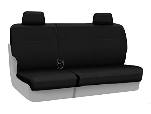 Coverking Custom Fit Rear 60/40 Bench Seat Cover for Select Chevrolet Silverado 1500 Models - Ballistic (Black)