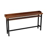 Barra Bari Cocina Sencillo Madera Maciza Doble Capa Mesa de Bari con Estructura de Metal Engrosado Tablero Ancho Mesas Altas de Bars para Salón, Comedor, Bars(120x40x105cm)