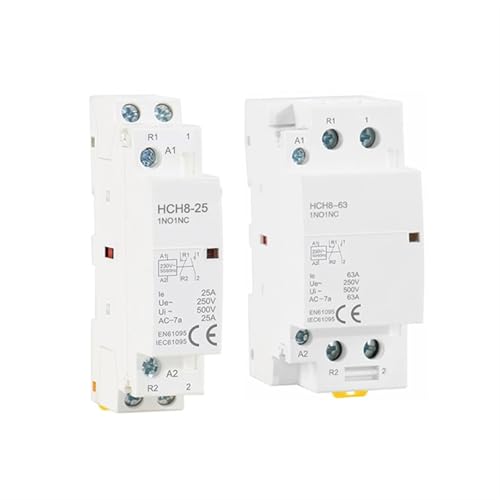Contacteur modulaire AC 220V HCH8 avec interrupteur de commande manuel 2P - 5