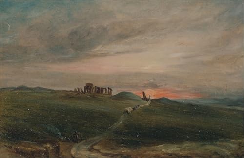 Toile Stonehenge au coucher du soleil pour créer une ambiance chaleureuse dans votre salon