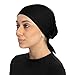 Cottony Tie Back Bonnet Hijab Under Scarf Cap Black