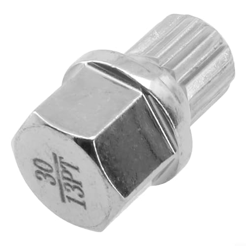Allthingstore Clé de démontage d'écrou de roue creuse 30/13PT - Outil de vis antivol en acier compatible avec BMW, argenté