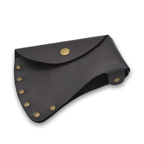 MOCOST Leather Axe Sheath, Durable Hatchet Cover, Protector Case, Rustic Black Leather
