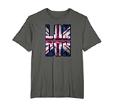 i love london, cool vintage london flag, london outfit style maglietta