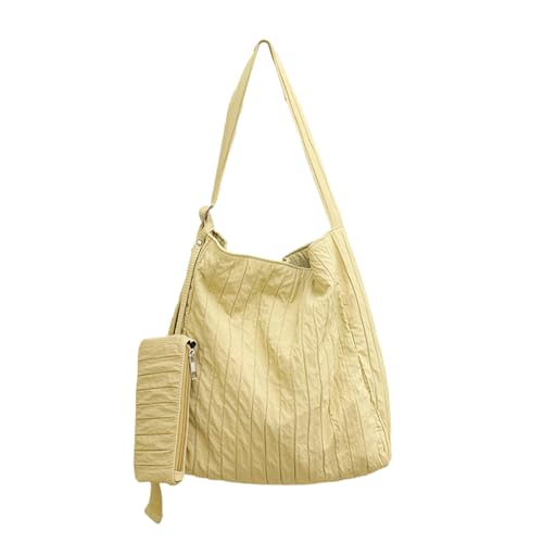 Sac à bandoulière fermeture éclair grande capacité en toile plissée : protégez et rangez tout