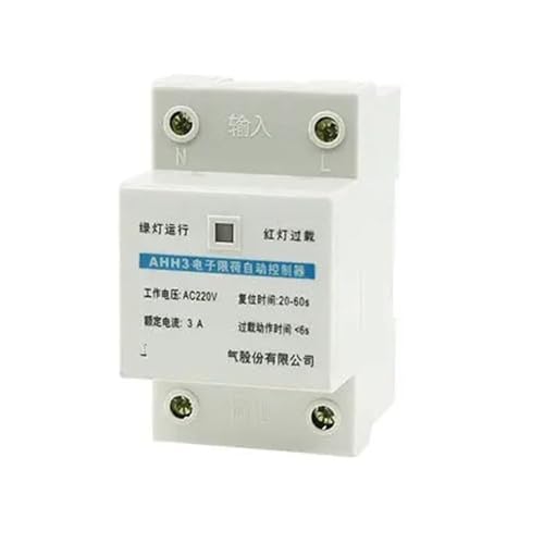 Contrôleur de protection moteur rail DIN 35mm AC 220V 3A voyant rouge vert