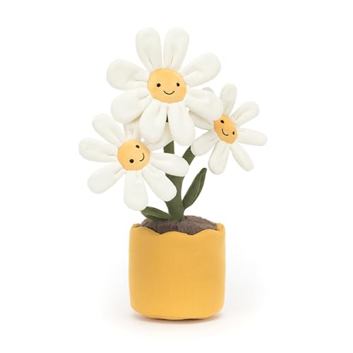 Jellycat Amuseables Daisy Pot Stuffed Toy, 13.5 inches - Plant & Flower Plush - Fun Décor & Gift
