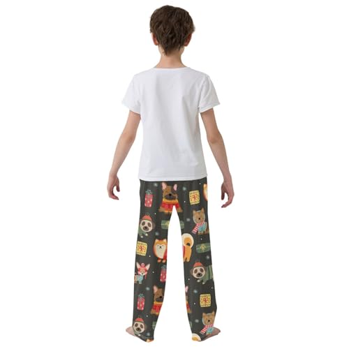 Boys' Pants Funny Dogs Gifts Long Bottoms Jogger Pants Elastic Waist Trousers with Pockets S-XL3