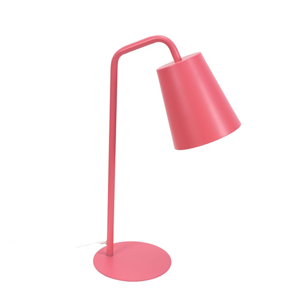 ValueLights | Pink Metal Arched Stem Bedside Table Lamp | Table Lamps, Home Décor & Improvement Essential