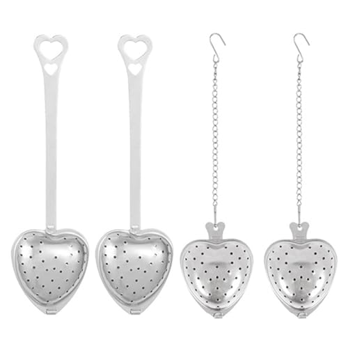 Infusore Tè, 4 pezzi Filtro Tè Con Manico Colino, Colino Tisane, Filtro Te Infusione, In Acciaio Filtri Te Inox, Scolapasta Adatti per Ogni tè Sfuso, per Teiere, Tazze Da Tè, Cucina