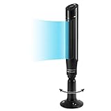 59 Inch Portable Oscillating Quiet Tower Fan with Remote Control - 3 Modes and 8 Speed Setting, Built in 24 Hrs Timer, 360° oscillation, Compact Size, Safe for Kids and Pets, Negative Ion, Black