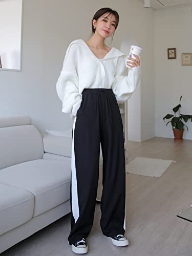 Image of dockstreet Women's /Unisex ONESOPEN Bottom Drawstring Pure Cotton Stretchable Baggy Jogger Pants || for Similar Baggy Look Order a Size or Two Large Than Your Usual Size