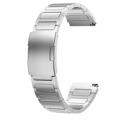 23mm Titanium Metal Watch Strap fit for Casio Protrek PRW-30 PRW-50 PRW-60Y PRW-70 (Silver_23mm,23mm Titanium Metal)