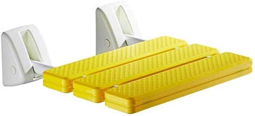 Taburete de ducha plegable Home Essentials de pared en ABS amarillo para baño