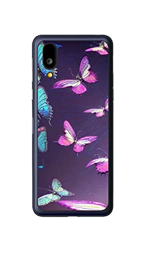 ClearView(クリアビュー) シャープ BASIO active用 プリント 背面 保護 フィルム 蝶々(Butterfly)