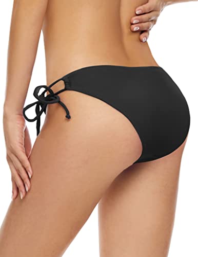 Bellecarrie Women's Tie Side Bikini Bottoms Mid Rise String Bathing Suits Bottom…4