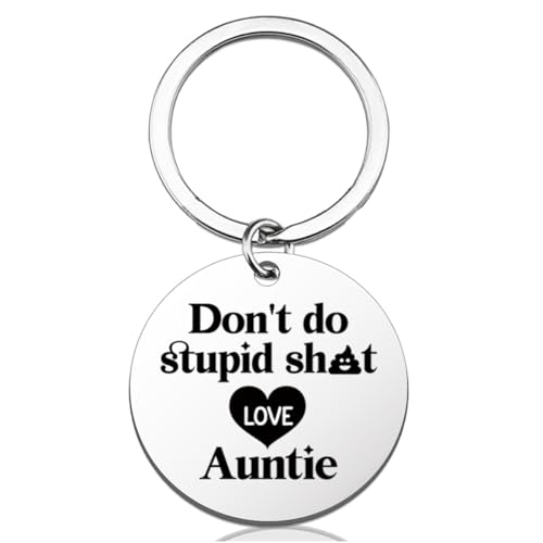 RPBAGW Funny Nephew Niece Gifts from Aunt Dont Do Stupid Keychain Gifts for Nephew Niece Teens Christmas Birthday Graduation