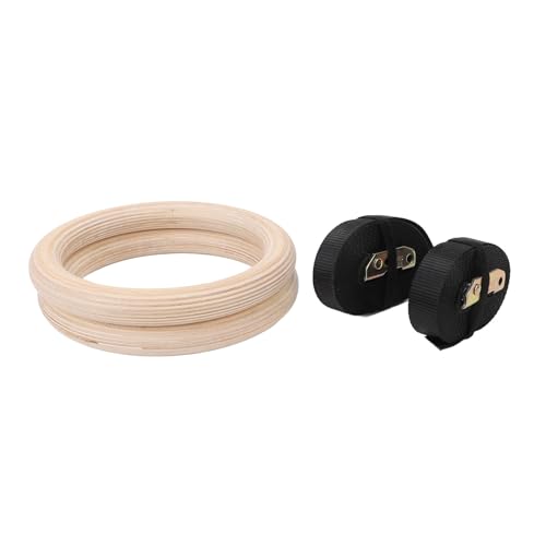 Anillas de gimnasia de madera de abedul premium para entrenamiento miniatura 4