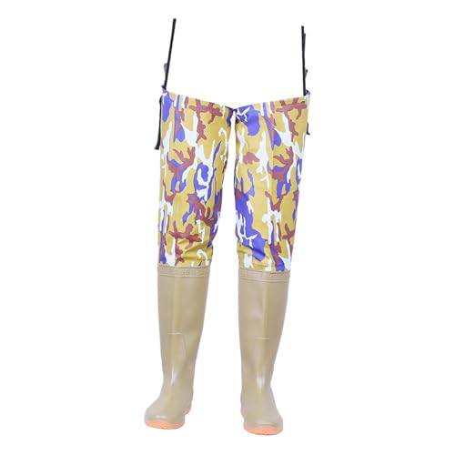 Perfeclan Vadeadores de pesca para hombres y mujeres, PVC, antideslizantes, estancos, antideslizantes, a la cadera, impermeables, para pesca, caza, jardinería, Talla 39