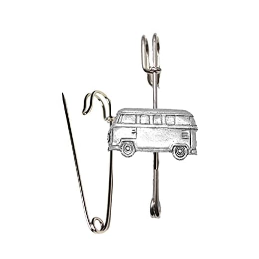 Camper (vista lateral) PP-T24 Horquilla bufanda o broche pin peltre emblema 3" 7,5 cm