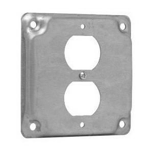 Thepitt TP516 MetalGuard 4 in Square Protective Steel Dual Receptacle Cover,