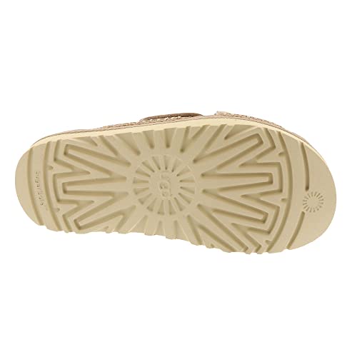 Ugg Women's Goldenstar Cross Slide Sandal, Driftwood, 9 #TOP2