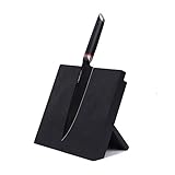 Magnetic Knife Block Stand Set, Kitchen Knives Holder, 10 Inch Matte Black Single Side Countertop...