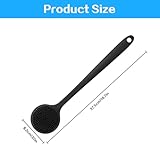 Silicone Body Scrubber Men Women, 14.8" Silicone Shower Back Scrubbers for Use in Shower Brush with Long Handle, Bath Wash Brush for Showers Spa Massage Exfoliating Body Brushes(Black) - Image 2