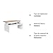 Mesa de Centro Elevable Modelo Zenit, Mesita Mueble Salon Comedor, Blanco Artik...