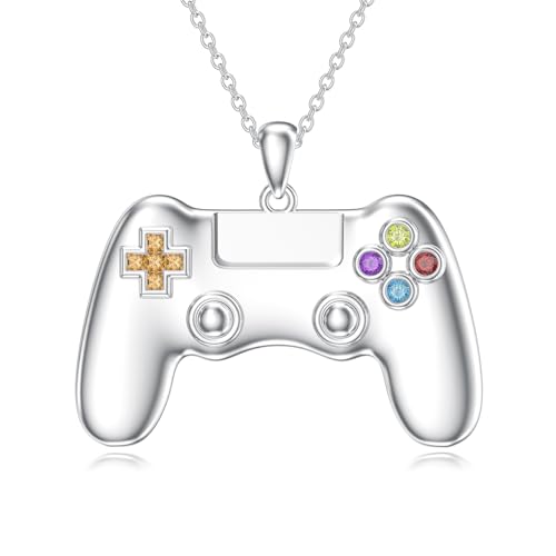 Game Controller Gemstone Necklace for Women