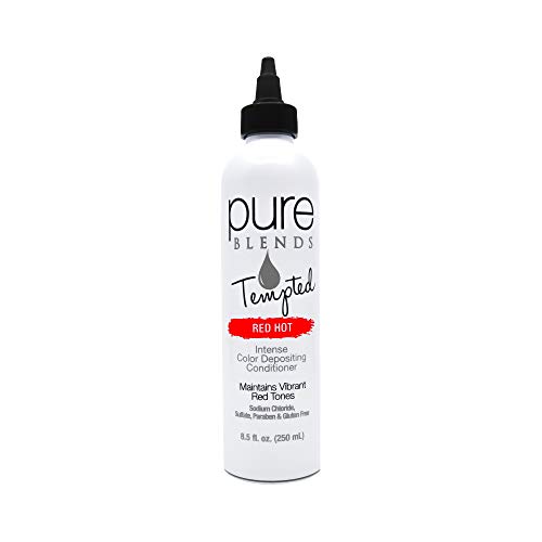 Pure Blends Tempted Intense Color Depositing Conditioner - Provides Strength, Eliminates Color Fade & Maintains Vivid Tones - Sulfate, Sodium Chloride, Paraben & Gluten Free - 8.5 Oz