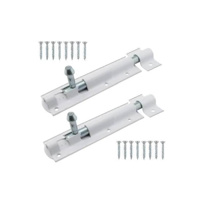 Buy TERF® Heavy Duty Tower Door Bolt Barrel Slide Lock Bolt White 100mm [4''] Door Latch with