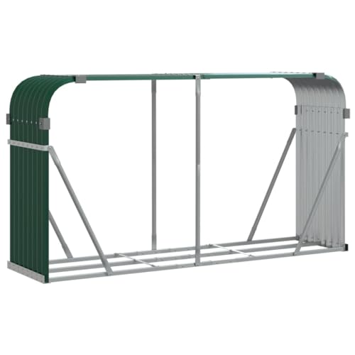 vidaXL Portaceppi Verde 180x45x100 cm in Acciaio Zincato