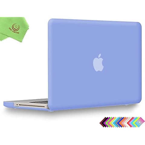 UESWILL Smooth Soft-Touch Matte Hard Shell Case Cover Compatible with MacBook Pro 13 inch with CD-ROM (Non-Retina) (Model A1278) + Microfibre Cleaning Cloth, Serenity Blue Cover