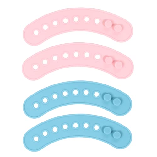 Kisangel 4pcs Silicone Bib Extension Belt, Water Resistant Feeding Baby Extender for Baby Waterproof Water Proof Scarf,Random Color