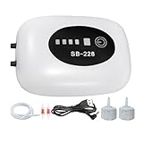 Fish Tank Air Pump | 2 Outlet Rechargeable Oxygen Silent | Quiet Aquarium Air Pump | for Live Plants Water Outdoor Indoor Pond Fountain Hydroponics Saltwater - Image 1