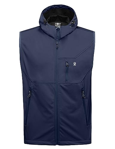 Little Donkey Andy Men's Lightweight Softshell Vest Windproof Sleeveless Jacket for Travel Hiking Running Golf