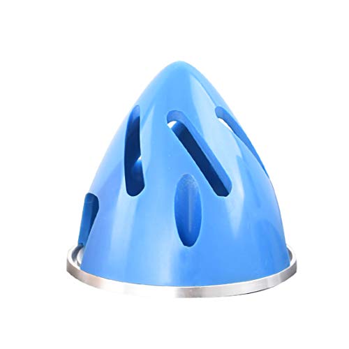 GEMFAN Aluminum Backplate Base Plastic Propeller Hold Hollow Spinner Oblique Bottom Version for Fixed Wing RC Plane Fairing (75mm,Blue)