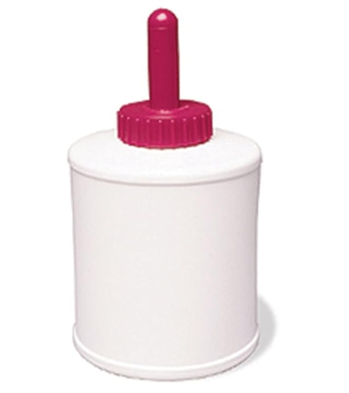 Pote branco com tampa e pincel aplicador para cuidados com cascos 2239, 946 mL