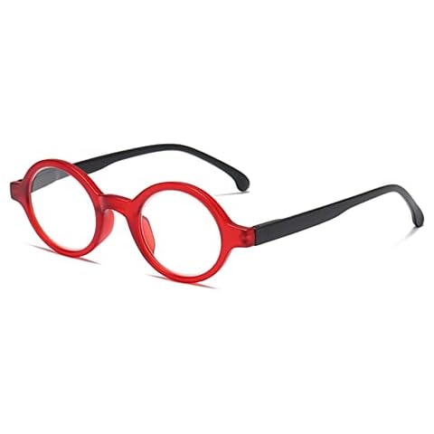 SEIUKS Men Reading Glasses Round Women Retro Readers Spring Hinges Eyeglasses red 150 Cover