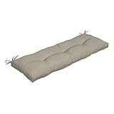 Arden earthFIBER Outdoor Modern Tufted Bench Cushion, 48 in X 18 in, Patio Cushion, Rain-Proof, Fade Resistant for Bench or Swing Sandbar Taupe Texture