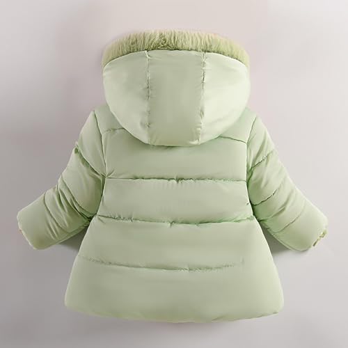 Boys Girls Winter Coat Cute Butterfly Quilted Faux Fur Hood Down Jacket Outdoor Warmth Soft Comfy Kids Outerwear3