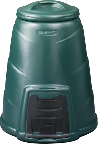 IPL 330L Home Composting Bin - Windproof Push-Fit Lid Extra Wide Side Hatch Durable Garden Compost Converter 100% Recyclable Plastic Heavy Duty Outdoor Food & Garden Waste Composter 100% UK Made