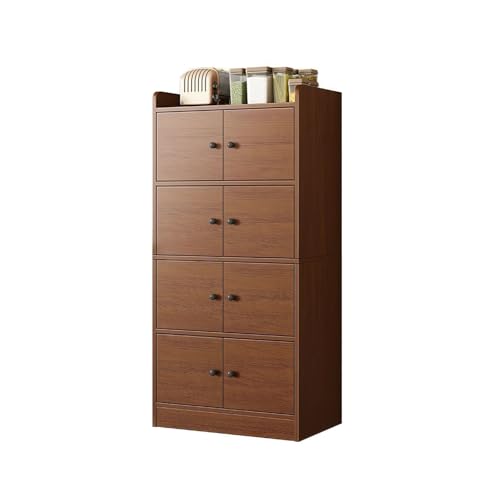 Meuble de rangement de cuisine marron à double porte vertical 62x36x132 cm