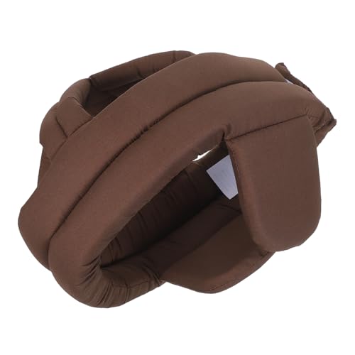 Bonnet de sécurité Veemoon en coton marron réglable anti-chute pour personnes âgées
