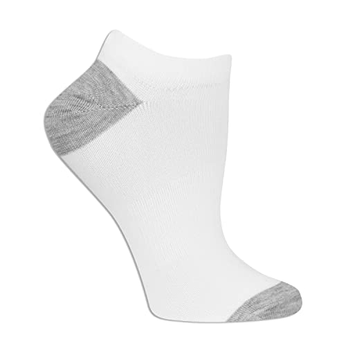Fruit of the Loom Women's 6 Pair Pack Core Socks, White (6 Pack), 4-102