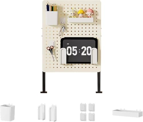 WEIPIAOデスクボード 有孔ボード クランプ式 高さ調節可能な デスクトップパネル ペグボード スチール製 卓上収納 マグネット 使用可能 寝室、書斎、オフィス、キッチン用 (C,長さ40CM、高さ40CM)