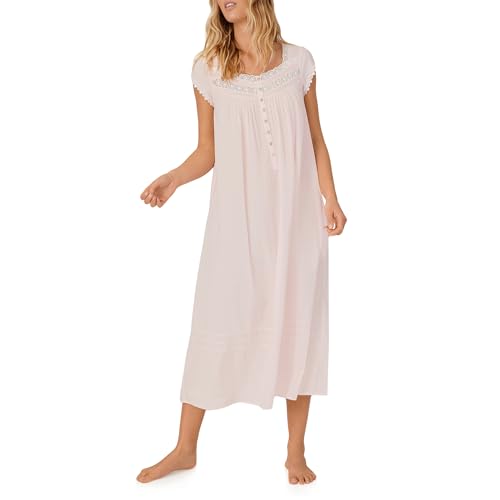 Eileen West Queen Anne’s Lace Womens Sleepwear & Loungewear – Heirloom Dream Collection - 100% Cotton Full-Length Nightgown