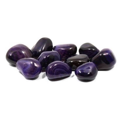 CrystalAge Purple Agate Tumble Stones (20-25mm) - Pack of 5
